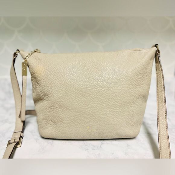 Kate Spade Grey Leather Shoulder Bag Handbag WKRU33221 - Picture 6 of 11